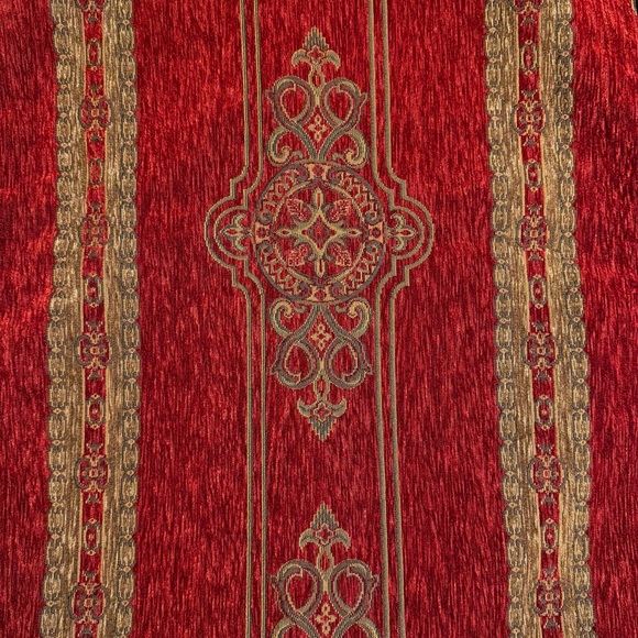 vintage tapestry garment travel bag red/gold Gevive by Boyt - Picture 6 of 7